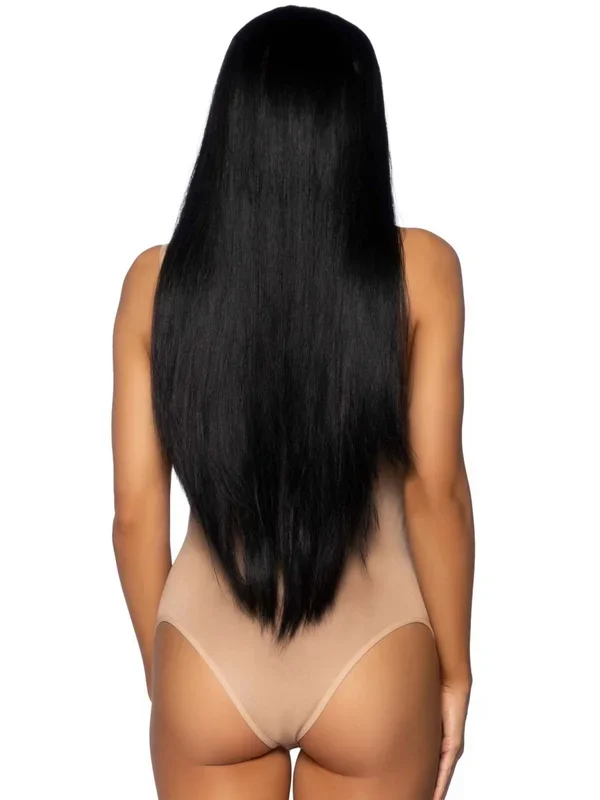 33 Inch Long Straight Wig – Black