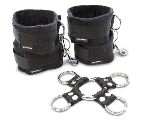 5 Piece Hog Tie and Cuff Set – Black
