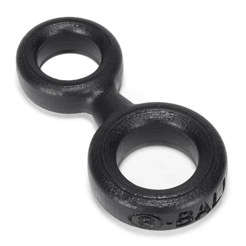 8-Ball Cockring With Attached Ball Ring Oxballs – Black
