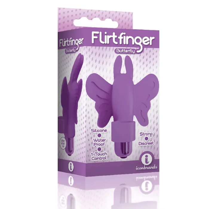 9’s Flirt Finger Butterfly Finger Vibrator in Purple