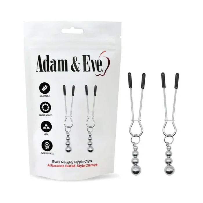 Adam & Eve Eve’s Naughty Nipple Clips (Bag Packaging)
