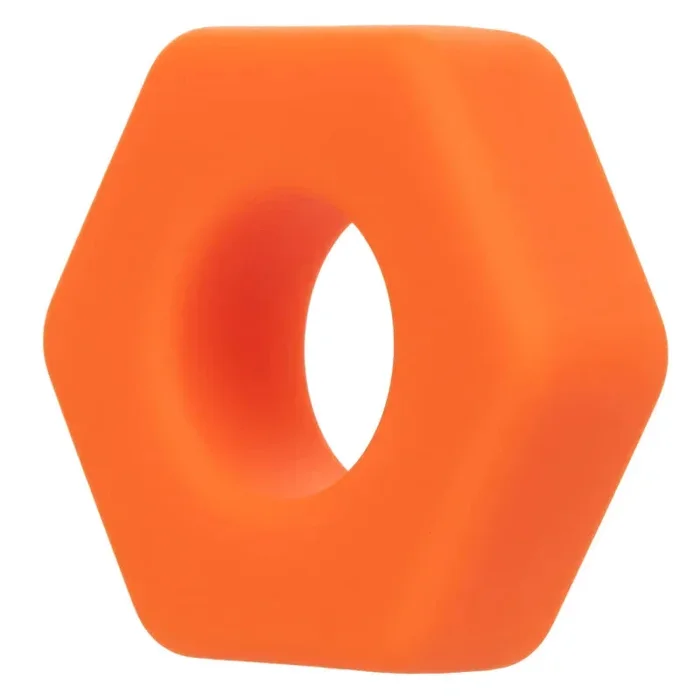 Alpha Liquid Silicone Prolong Sexagon Ring – Orange