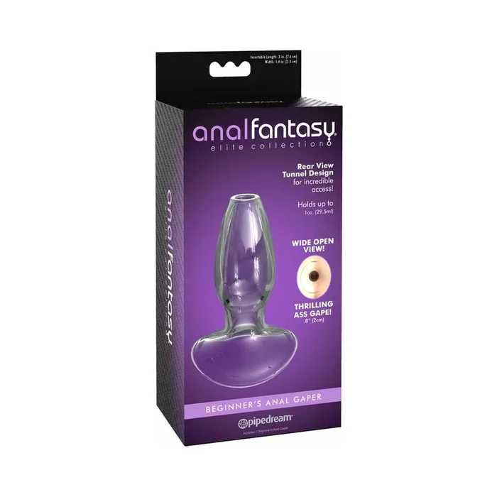 Anal Fantasy Elite Collection Beginner’s Anal Gaper Glass Tunnel Plug Clear