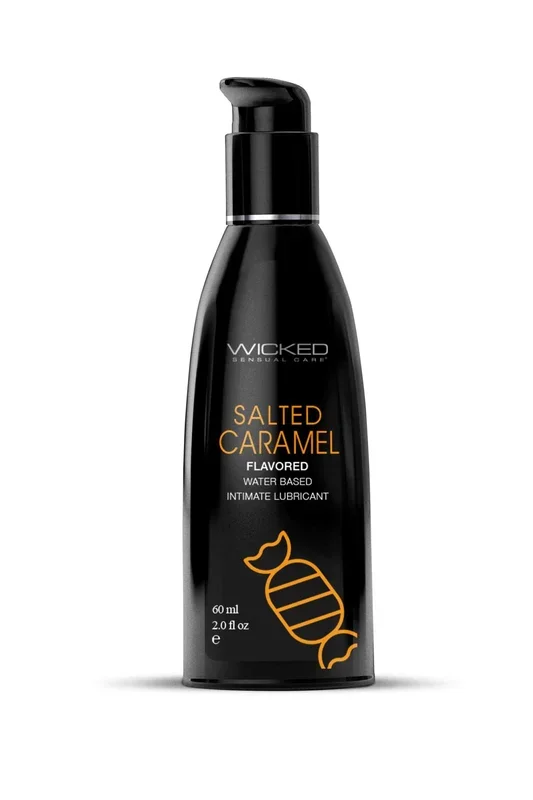 Aqua Salted Caramel Flavored Water Based Intimate Lubricant – 2 Fl. Oz.