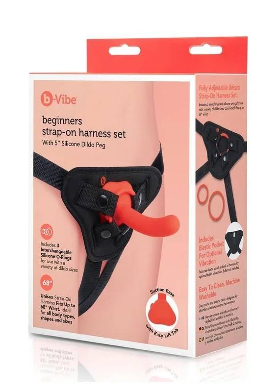 B Vibe Beginner Strap-On Harness Set with Silicone Dildo Peg