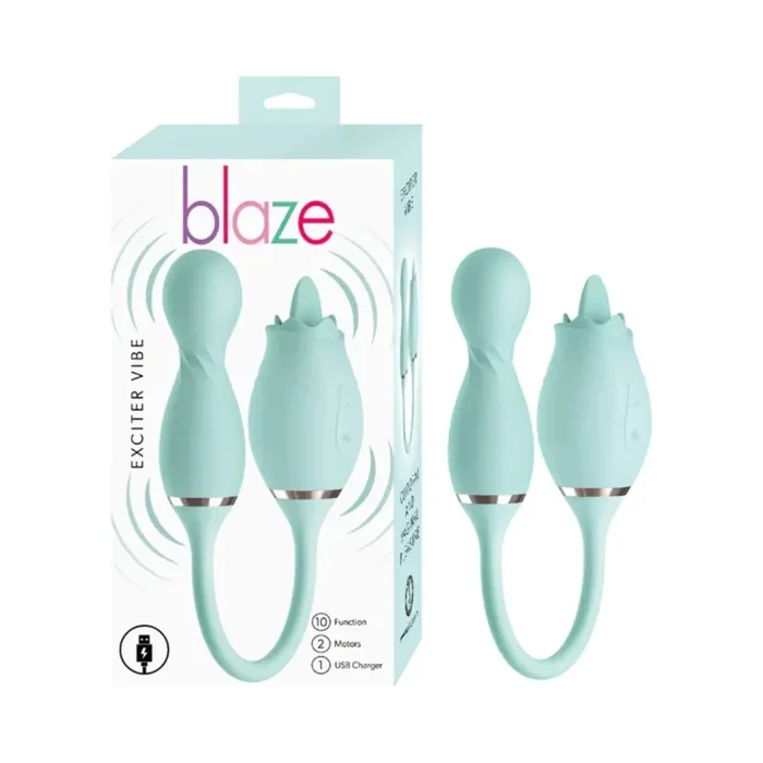 Blaze Exciter Rechargeable Silicone Dual Stimulating Vibrator
