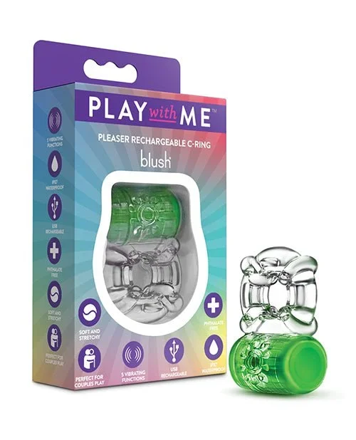 Blush Play With Me – Pleaser Rechargeable C-Ring – Neon Green