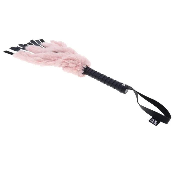 Brat Faux Fur Flogger – Pink/black