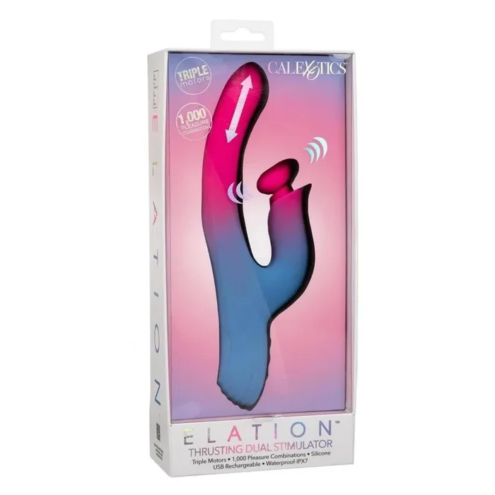 CalExotics Elation Thrusting Rechargeable Silicone Dual Stimulator