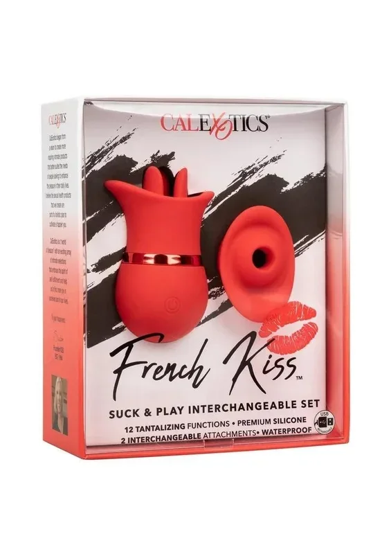 CalExotics French Kiss Suck & Play Rechargeable Silicone Interchangeable Set
