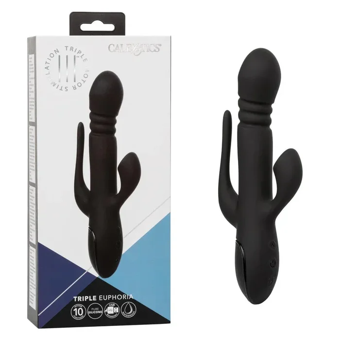Calexotics III Triple Euphoria Rechargeable Silicone Stimulating Vibrator