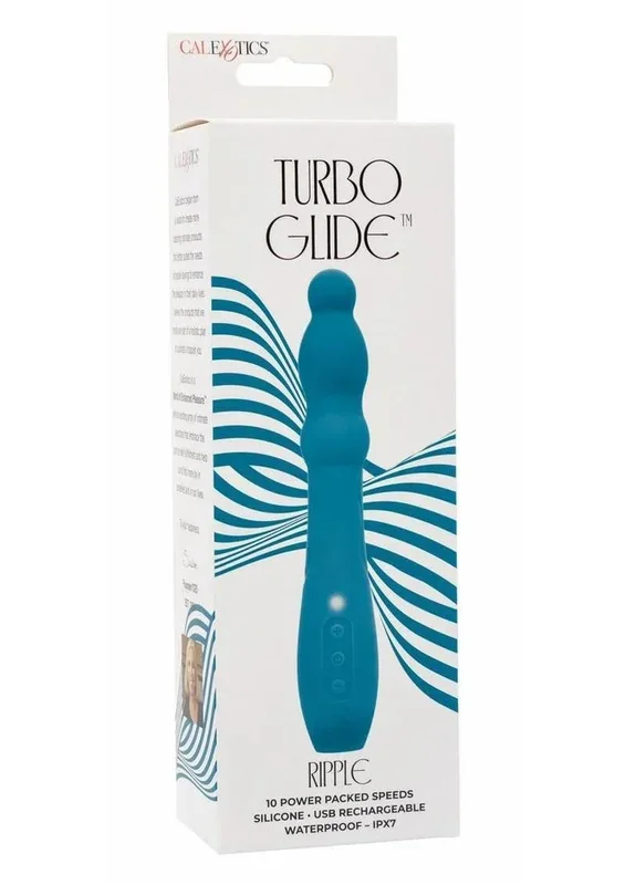 CalExotics Turbo Glide Ripple Rechargeable Silicone Massager