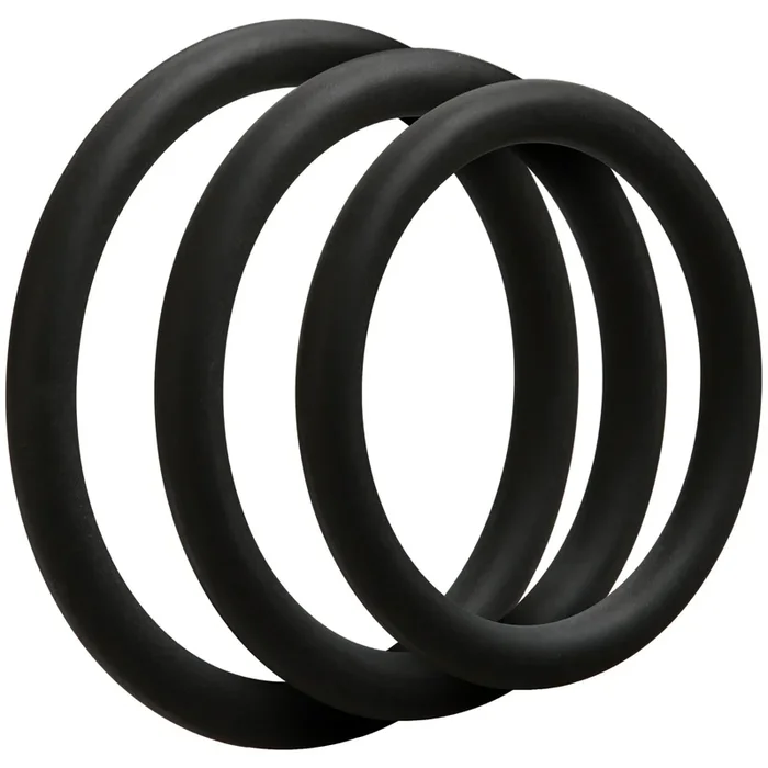 Cock Rings Triple Black Set