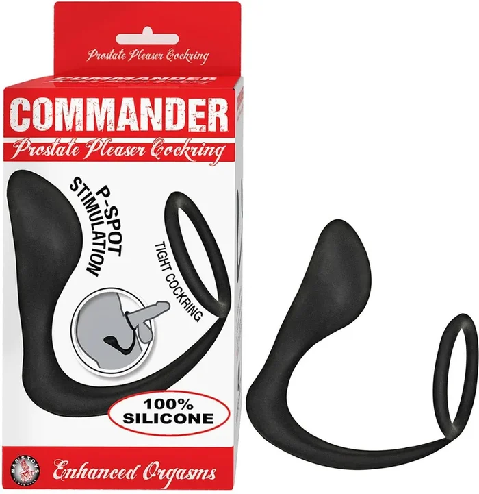 Commander Prostate Pleaser Cockring – Black