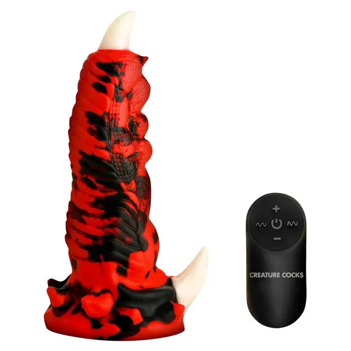 Creature Cocks Red Talon Vibrating Silicone Dildo