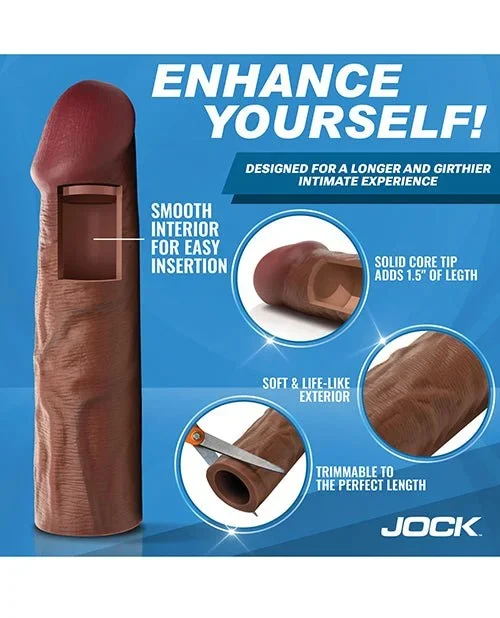 Curve Toys Jock Enhancers 1.5″ Silicone Penis Extension Sleeve – Dark