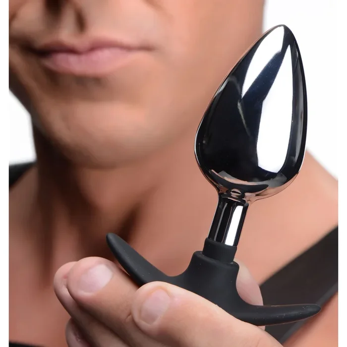 Dark Invader Metal and Silicone Anal Plug – Large