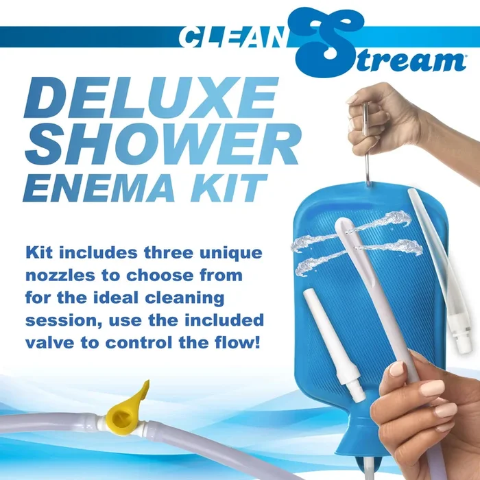 Deluxe Shower Enema Kit – Blue