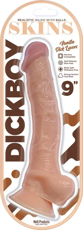 Dick Boy Skins 9″ Suction Cup Dildo – Vanilla