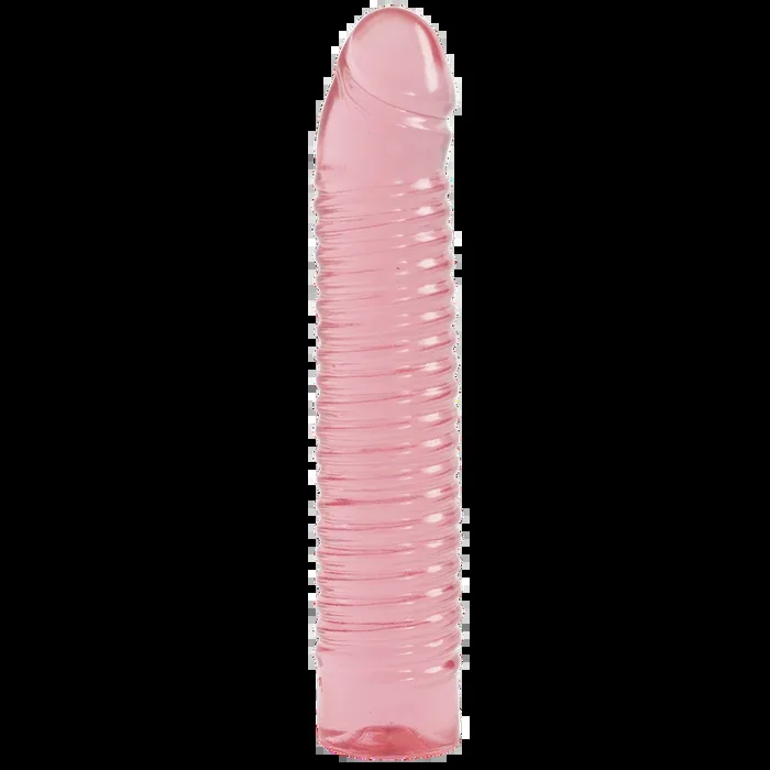 Doc Johnson Vivid Sunrise Ribbed Jellie Dildo 7in
