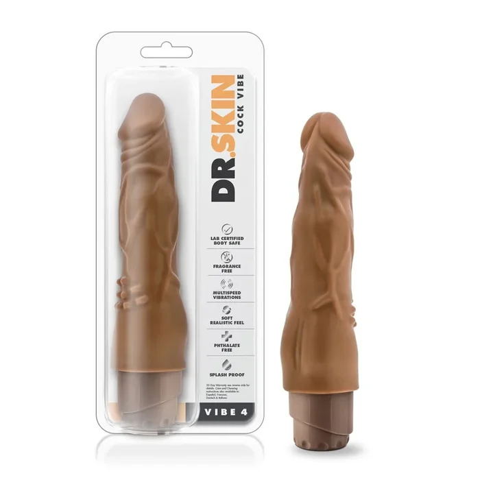 Dr. Skin – Cock Vibe 4 – 8 Inch Vibrating Cock – Mocha