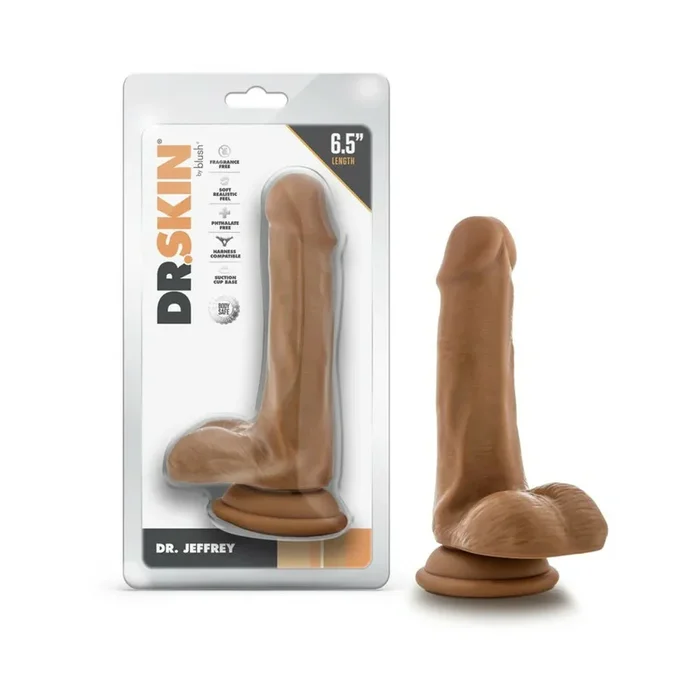 Dr. Skin Dr. Jeffrey Realistic 6.5 in. Dildo with Balls Tan