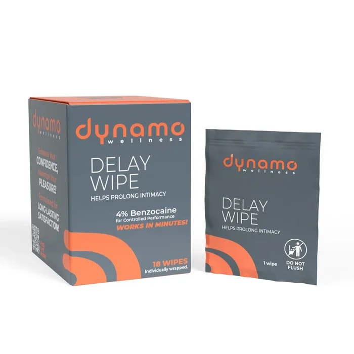 Dynamo Wellness Delay Wipe 4% – 18 Pack