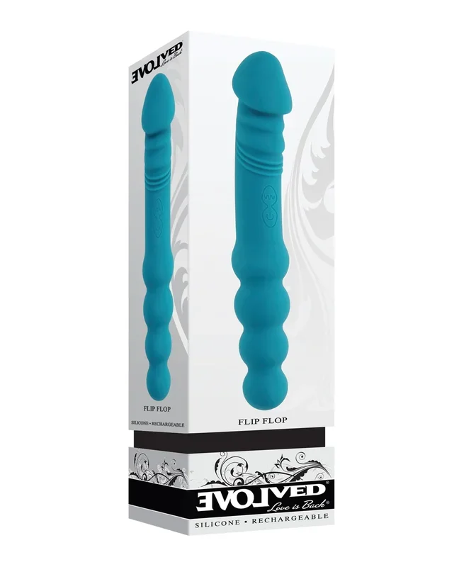 Evolved Flip Flop Dual-Sided Vibrator – Teal
