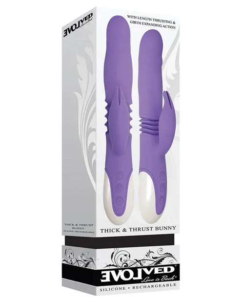 Evolved Thick & Thrust Bunny Dual Stim Rechargeable – Purple