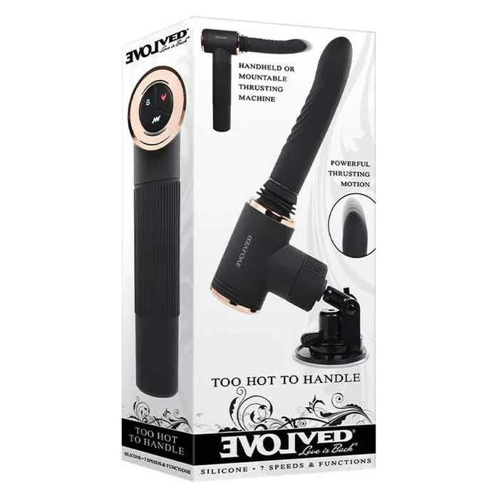 Evolved Too Hot to Handle Rechargeable Silicone Thrusting Sex Machine