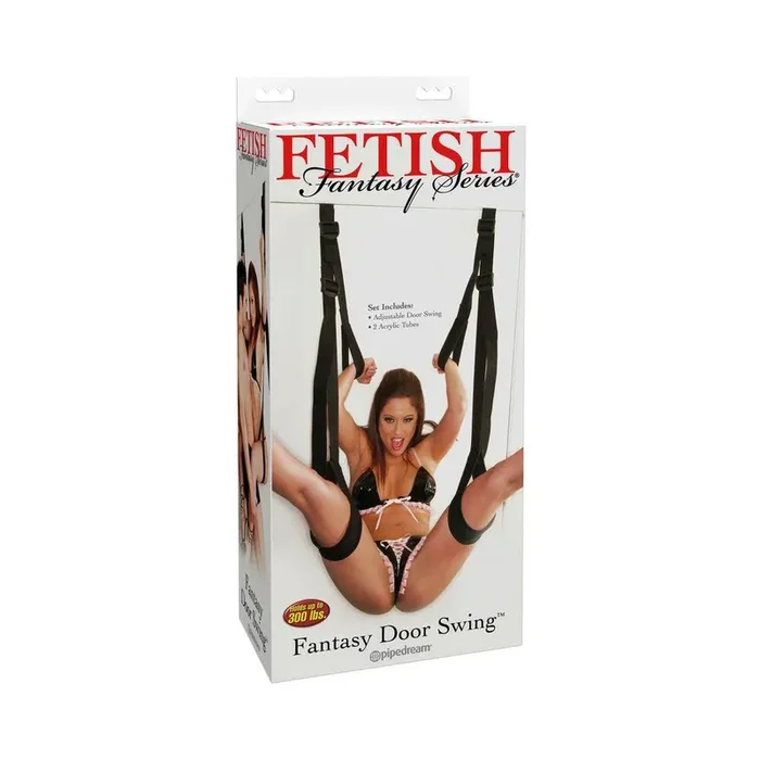 Fetish Fantasy Series Adjustable Fantasy Door Swing Black