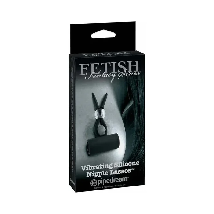 Fetish Fantasy Series Limited Edition Vibrating Silicone Nipple Lassos Black