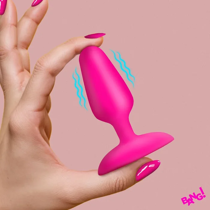 Flexible Vibrating Silicone Butt Plug – Pink