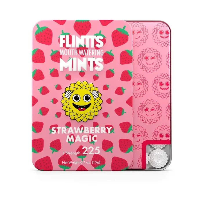 Flintts Mouth Watering Mints Strawberry Magic – F-Strength 225