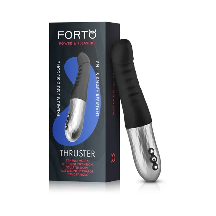 Forto Thruster Rechargeable Silicone Thrusting G-Spot Vibrator Black