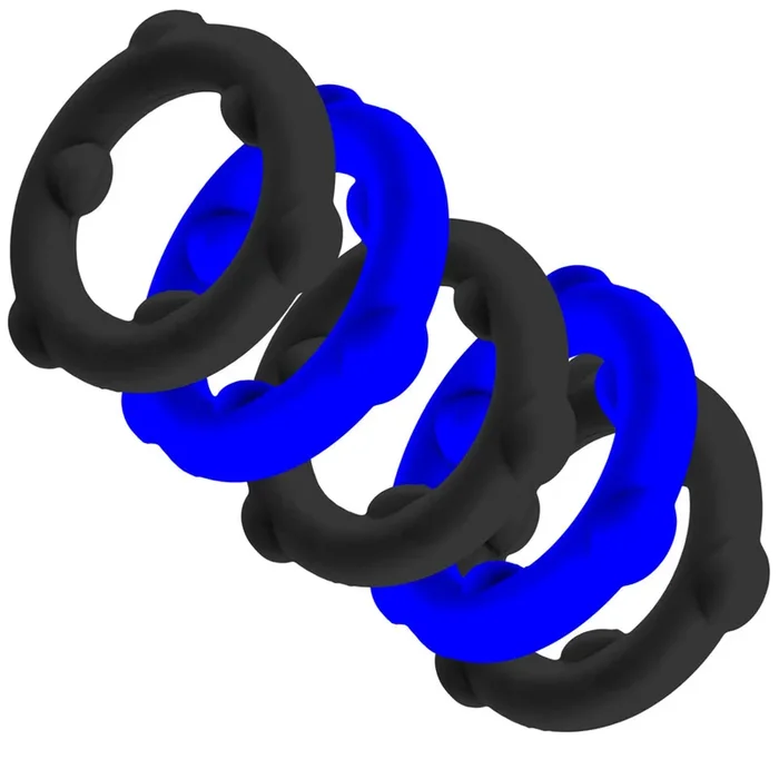 Gearheads 5 Pack Spinner Rings – Blue Black