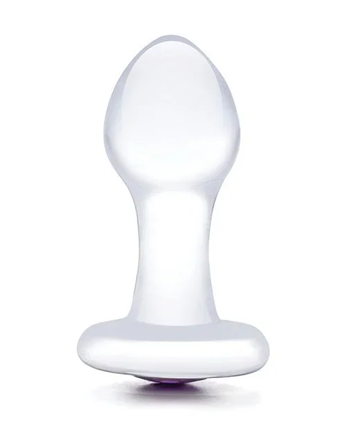 Glas 3.5″ Bling Bling Glass Butt Plug – Clear