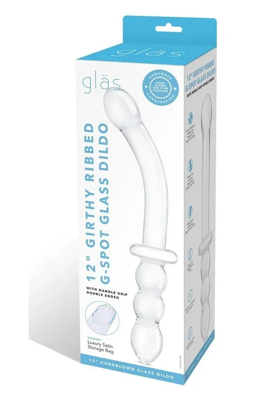 Glas Girthy Ribbed G-Spot Glass Dildo