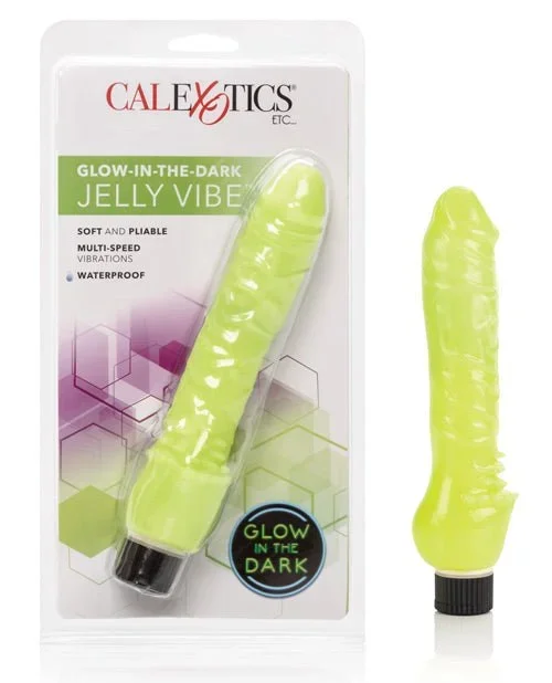 Glow-in-the-dark 7″ Jelly Penis Vibe – Green