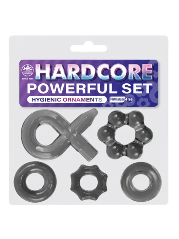 Hardcore Powerful #2 5 Piece Cock Ring Set