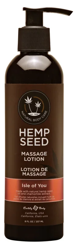 Hemp Seed Massage Lotion – Isle of You – 8 Fl. Oz. / 237ml