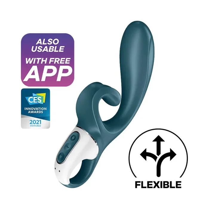 Hug Me – Rabbit Vibrator – Grey/blue