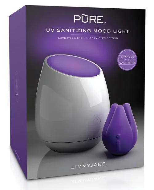 Jimmyjane Love Pods Tre Pure UV Sanitizing Mood Light – Ultraviolet Edition