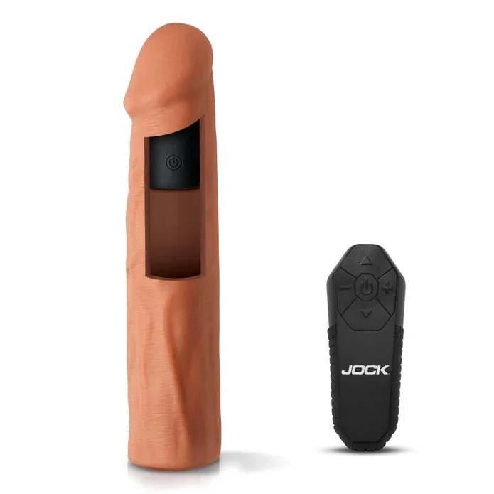 Jock Vibrating Penis Extension with Remote – Medium