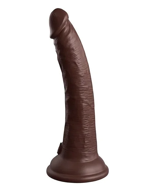 King Cock Elite 7″ Dual Density Vibrating Silicone Cock W/remote