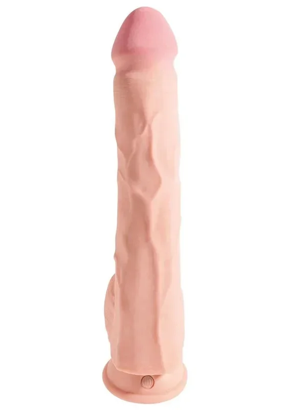 King Cock Plus Triple Density Dildo with Balls – 12in