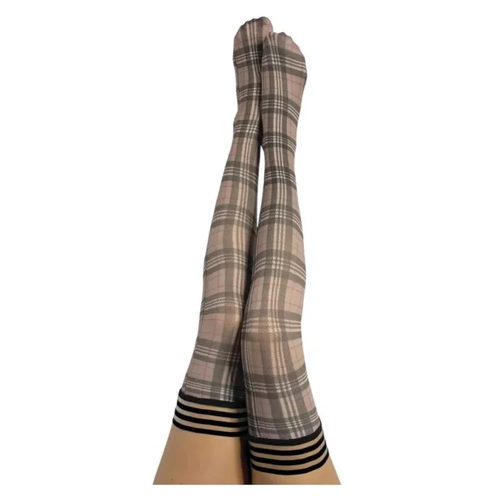 Kix’ies Lori Tan/Black Plaid Thigh Highs
