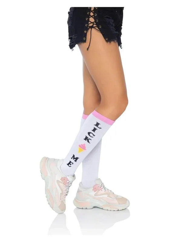 Leg Avenue Lick Me Knee Socks