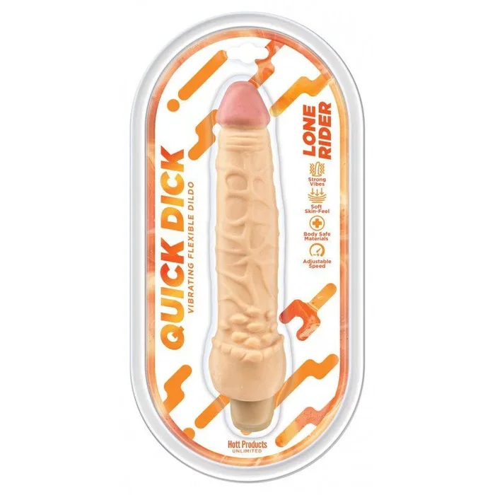 Lone Rider Quick Dick – Vibrating Flex Dildo – 6 Inch