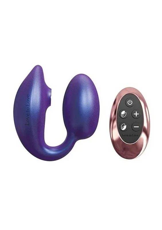 Love to Love Wonderlover Rechargeable Silicone Dual Vibrator with Remote – Iridescent Night